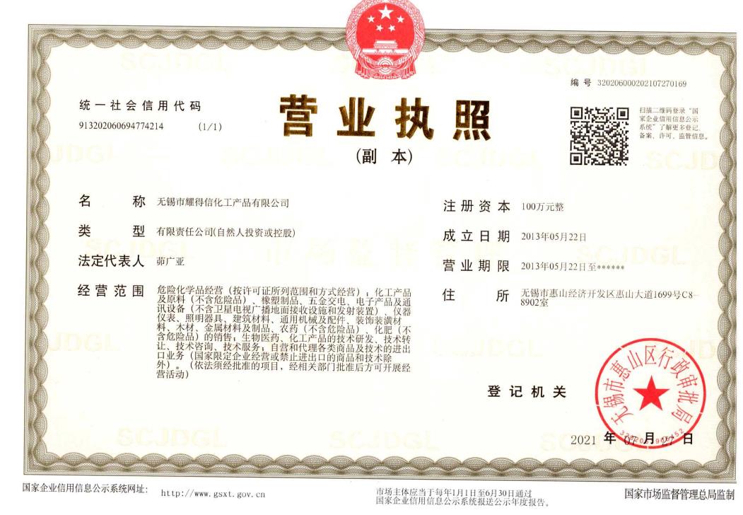 Business License Of EnterpriseLegal Person