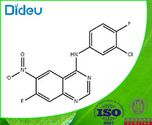 4-Quinazolinamine, N-(3-chloro-4-fluorophenyl)-7-fluoro-6-nitro- 