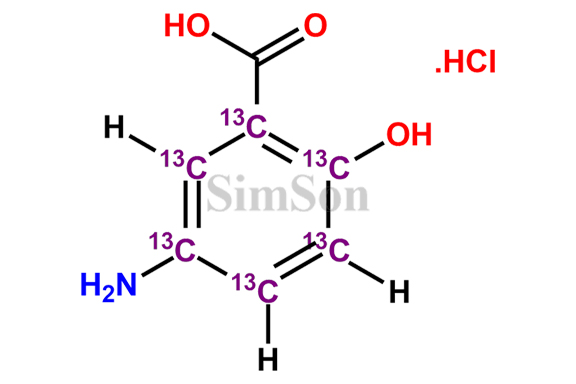 Mesalazine -13C6 Hydrochloride