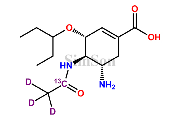 Oseltamivir Acid -13C D3