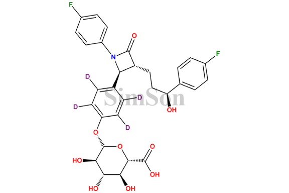 Ezetimibe Phenoxy Glucuronide D4