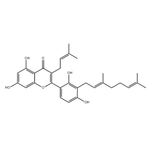 3'-Geranyl-3-prenyl-2',4',5,7-tetrahydroxyflavone