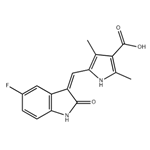 5-((Z)-(5-Fluoro-2-oxoindolin-3-ylidene)methyl)-2,4-dimethyl-1H-pyrrole-3-carboxylic acid