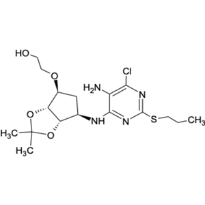 2-[[(3aR,4S,6R,6aS)-6-[[5-Amino-6-chloro-2-(propylthio)-4-pyrimidinyl]amino]tetrahydro-2,2-dimethyl-4H-cyclopenta-1,3-dioxol-4-yl]oxy]-ethanol