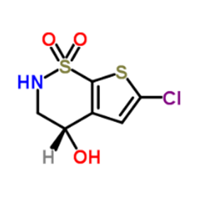 (S)-3,4-dihydro-6-chloro-4-hydroxy-2H-thieno[3,2-e]-1,2-thiazine-1,1-dioxide