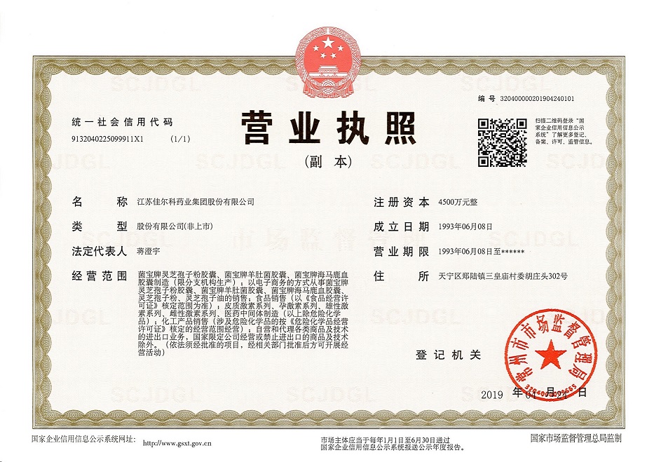 Business License Of EnterpriseLegal Person