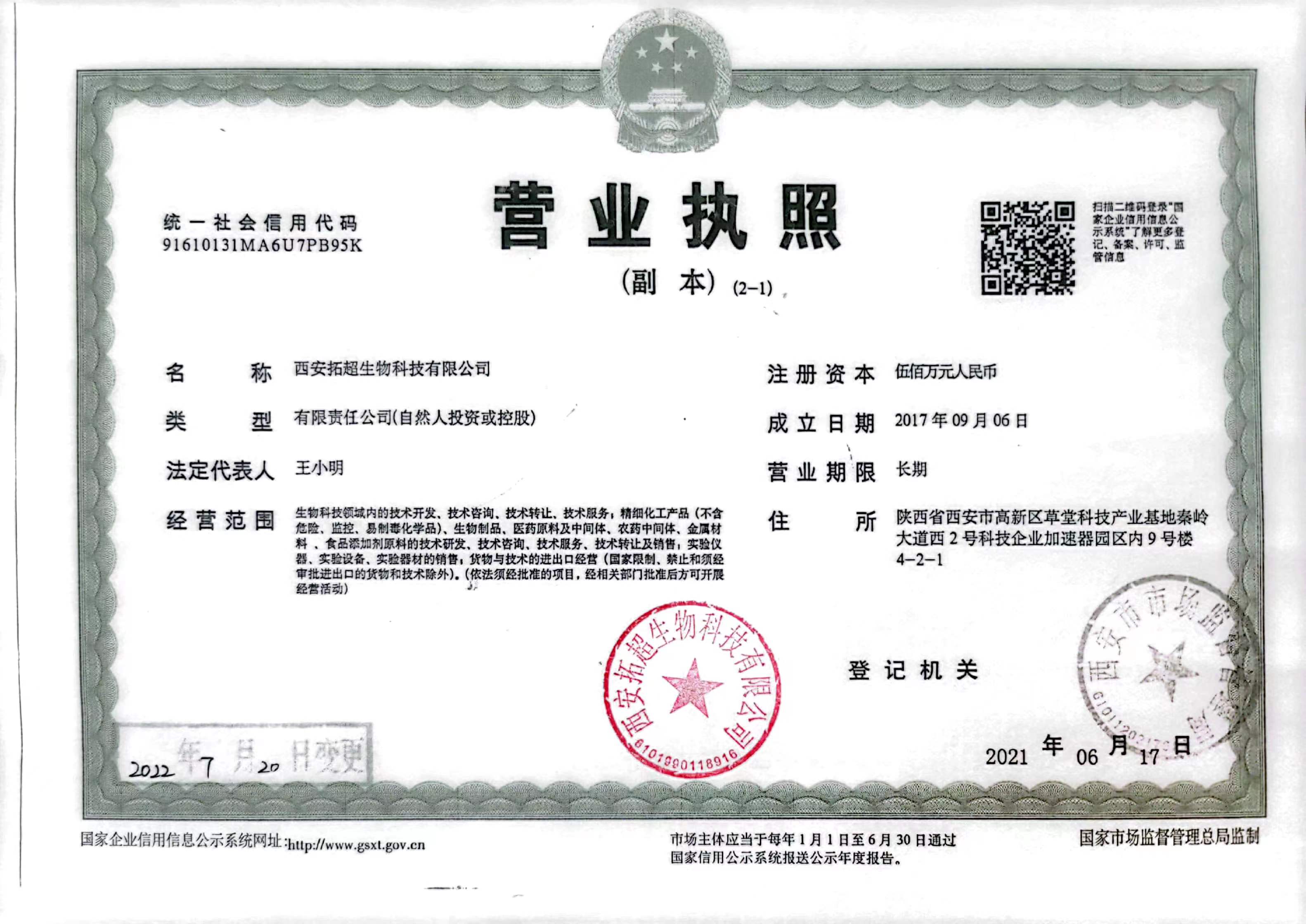 Business License Of EnterpriseLegal Person