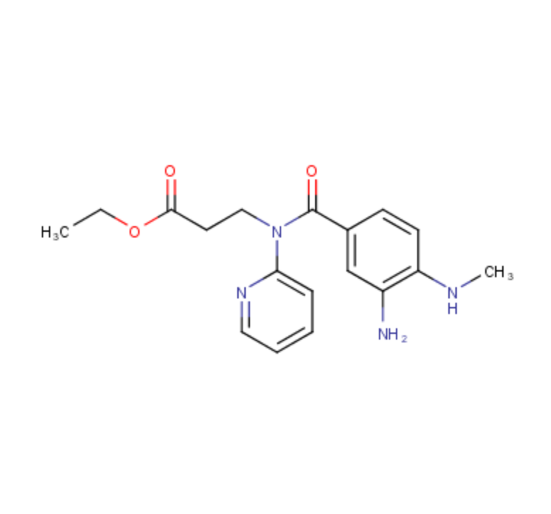 Ethyl 3-(3-amino-4-(methylamino)-N-(pyridin-2-yl)benzamido)propanoate