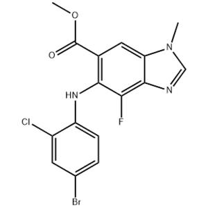 Methyl 5-(4-broMo-2-chlorophenylaMino)-4-fluoro-1-Methyl-1H-benzo[d]iMidazole-6-carboxylate