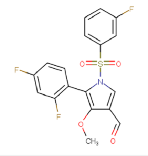 5- (2,4-Difluorophenyl)-1- ( (3-fluorophenyl)sulfonyl)-4-methoxy-1H-pyrrole-3-carbaldehyde  