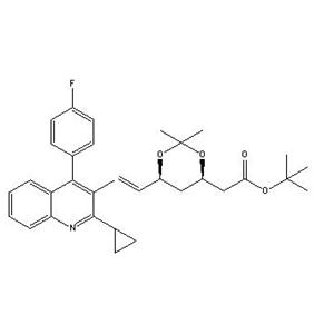 (4R,6S)-6-[(1E)-2-[2-Cyclopropyl-4-(4-fluorophenyl)-3-quinolinyl]ethenyl]-2,2-dimethyl-1,3-dioxane-4-acetic acid tert-butyl ester