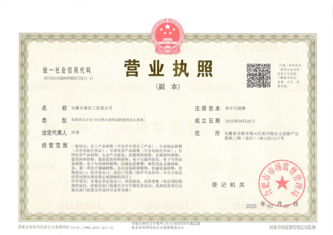 Business License Of EnterpriseLegal Person