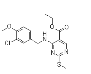 4-[[(3-Chloro-4-methoxyphenyl)methyl]amino]-2-(methylthio)-5-pyrimidinecarboxylic acid ethyl ester