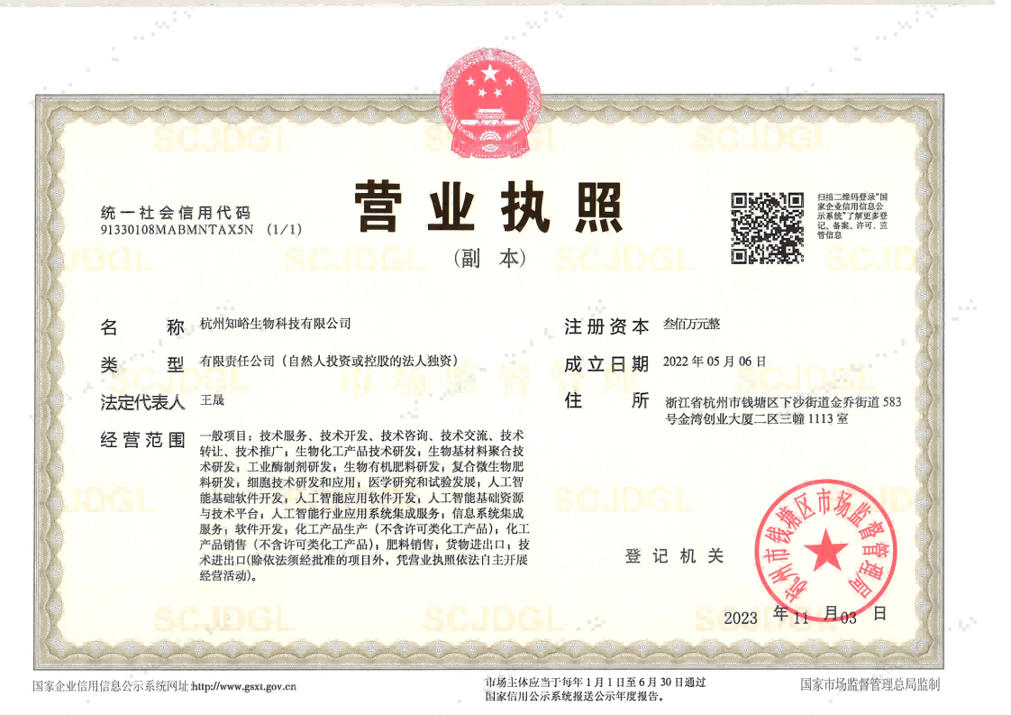 Business License Of EnterpriseLegal Person