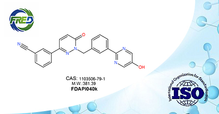 3-{1-[3-(5-hydroxypyrimidin-2-yl)benzyl]-6-oxo-1,6-dihydropyridazin-3-yl}benzonitrile