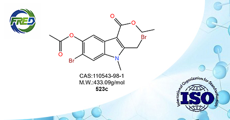 Ethyl 5-acetoxy-6-bromo-2-(bromomethyl)-1-methyl-1H-indole-3-carboxylate