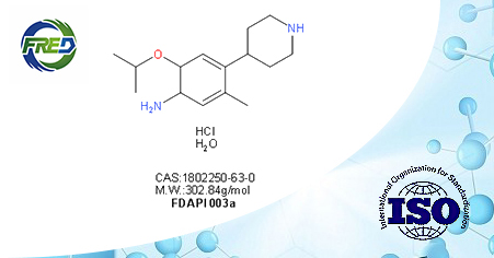 2-isopropoxy-5-methyl-4-(piperi-din-4-yl) aniline dihydro-chloride monohydrate