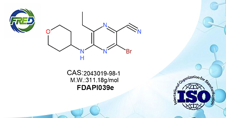 3-Bromo-6-ethyl-5-((tetrahydro-2H-pyran-4-yl)amino)pyrazine-2-carbonitrile