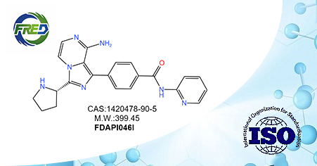 4-[8-Amino-3-(2S)-2-pyrrolidinylimidazo[1,5-a]pyrazin-1-yl]-N-2-pyridinylbenzamide