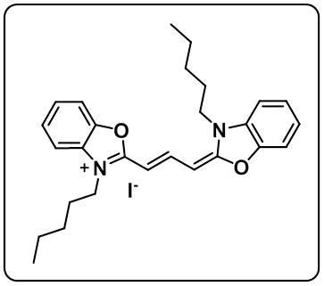 3-pentyl-2-((1E)-3-(3-pentylbenzo[d]oxazol-2(3H)-ylidene)prop-1-en-1-yl)benzo[d]oxazol-3-ium iodide