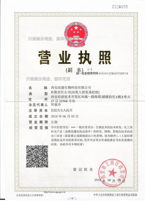 Business License Of EnterpriseLegal Person