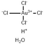 Hydrogen tetrachloroaurate(III) trihydrate