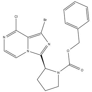 (S)-benzyl 2-(1-bromo-8-chloroimidazo[1,5-a]pyrazin-3-yl)pyrrolidine-1-carboxylate