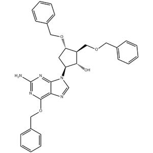 (1S,2S,3S,5S)-5-(2-Amino-6-(benzyloxy)-9H-purin-9-yl)-3-(benzyloxy)-2-(benzyloxymethyl)cyclopentanol