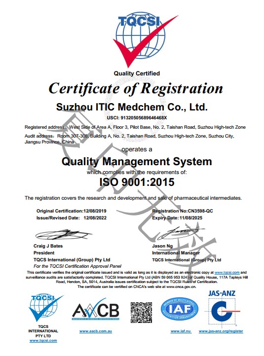 Certificate of accreditation