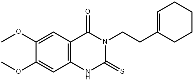 4(1H)-Quinazolinone, 3-[2-(1-cyclohexen-1-yl)ethyl]-2,3-dihydro-6,7-dimethoxy-2-thioxo-