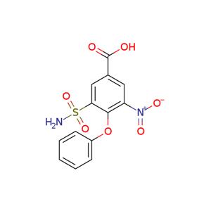 3-Nitro-4-phenoxy-5-sulfamoylbenzoic acid