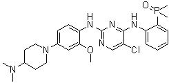 CAS # 1197958-12-5, 5-Chloro-N2-[4-[4-(dimethylamino)-1-piperidinyl]-2-methoxyphenyl]-N4-[2-(dimethylphosphinyl)phenyl]-2,4-pyrimidinediamine