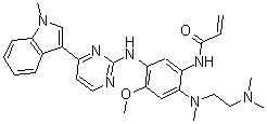 CAS # 1421373-65-0, N-[2-[[2-(Dimethylamino)ethyl]methylamino]-4-methoxy-5-[[4-(1-methyl-1H-indol-3-yl)-2-pyrimidinyl]amino]phenyl]-2-propenamide