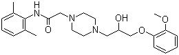 CAS # 95635-55-5 (142387-99-3), Ranolazine, N-(2,6-Dimethylphenyl)-2-[4-[2-hydroxy-3-(2-methoxyphenoxy)propyl]piperazin-1-yl]acetamide