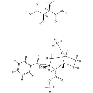 [1R-(2-endo,3-exo)]-3-(benzoyloxy)-2-(methoxycarbonyl)-8-methyl-8-azoniabicyclo[3.2.1]octane hydrogen [R-(R*,R*)]-tartrate