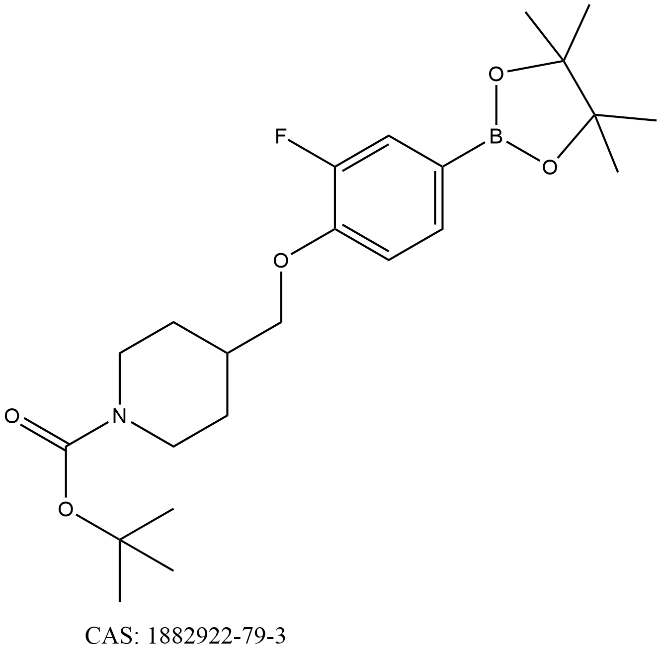 1-Piperidinecarboxylic acid, 4-[[2-fluoro-4-(4,4,5,5-tetramethyl-1,3,2-dioxaborolan-2-yl)phenoxy]methyl]-, 1,1-dimethylethyl ester