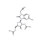 2-Amino-7-propargyl-7,8-dihydro-8-oxo-9-(beta-D-2,5-di-O-acetyl-3-deoxy-3-fluoro-ribofuranosyl)purine