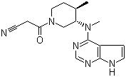 CAS # 477600-75-2, CP 690550, 3-((3R,4R)-4-Methyl-3-(methyl(7H-pyrrolo[2,3-d]pyrimidin-4-yl)amino)piperidin-1-yl)-3-oxopropanenitrile