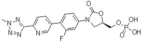 CAS # 856867-55-5, Tedizolid phosphate, TR 701FA, (5R)-3-[3-Fluoro-4-[6-(2-methyl-2H-tetrazol-5-yl)-3-pyridinyl]phenyl]-5-[(phosphonooxy)methyl]-2-oxazolidinone