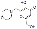 3-HYDROXY-6-(HYDROXYMETHYL)-2-(MORPHOLINOMETHYL)-4H-PYRAN-4-ONE Struktur