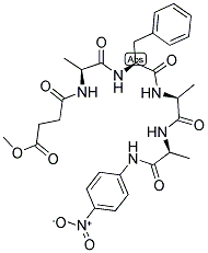 MEOSUC-ALA-PHE-ALA-ALA-PNA Struktur