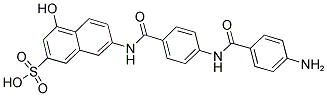 7-[P-(P-AMINOBENZAMIDO)BENZAMIDO]-4-HYDROXY-2-NAPHTHALENESULFONIC ACID Struktur