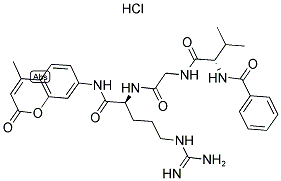 N-BENZOYL-L-VAL-GLY-ARG-7-AMIDO-4-METHYL-COUMARIN HCL Struktur