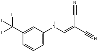 (((3-(TRIFLUOROMETHYL)PHENYL)AMINO)METHYLENE)METHANE-1,1-DICARBONITRILE Struktur