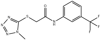 2-[(1-METHYL-1H-1,2,3,4-TETRAAZOL-5-YL)SULFANYL]-N-[3-(TRIFLUOROMETHYL)PHENYL]ACETAMIDE Struktur