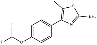 4-[4-(difluoromethoxy)phenyl]-5-methyl-1,3-thiazol-2-amine Struktur