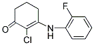 2-CHLORO-3-((2-FLUOROPHENYL)AMINO)CYCLOHEX-2-EN-1-ONE Struktur