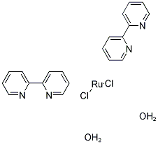 CIS-DICHLOROBIS(2,2'-BIPYRIDINE)RUTHENIUM(II) DIHYDRATE Struktur