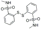 N1-METHYL-2-((2-[(METHYLAMINO)SULFONYL]PHENYL)DITHIO)BENZENE-1-SULFONAMIDE Struktur