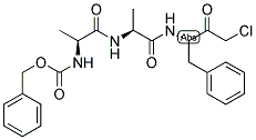 BENZYLOXYCARBONYL-ALA-ALA-PHE-CHLOROMETHYLKETONE Struktur